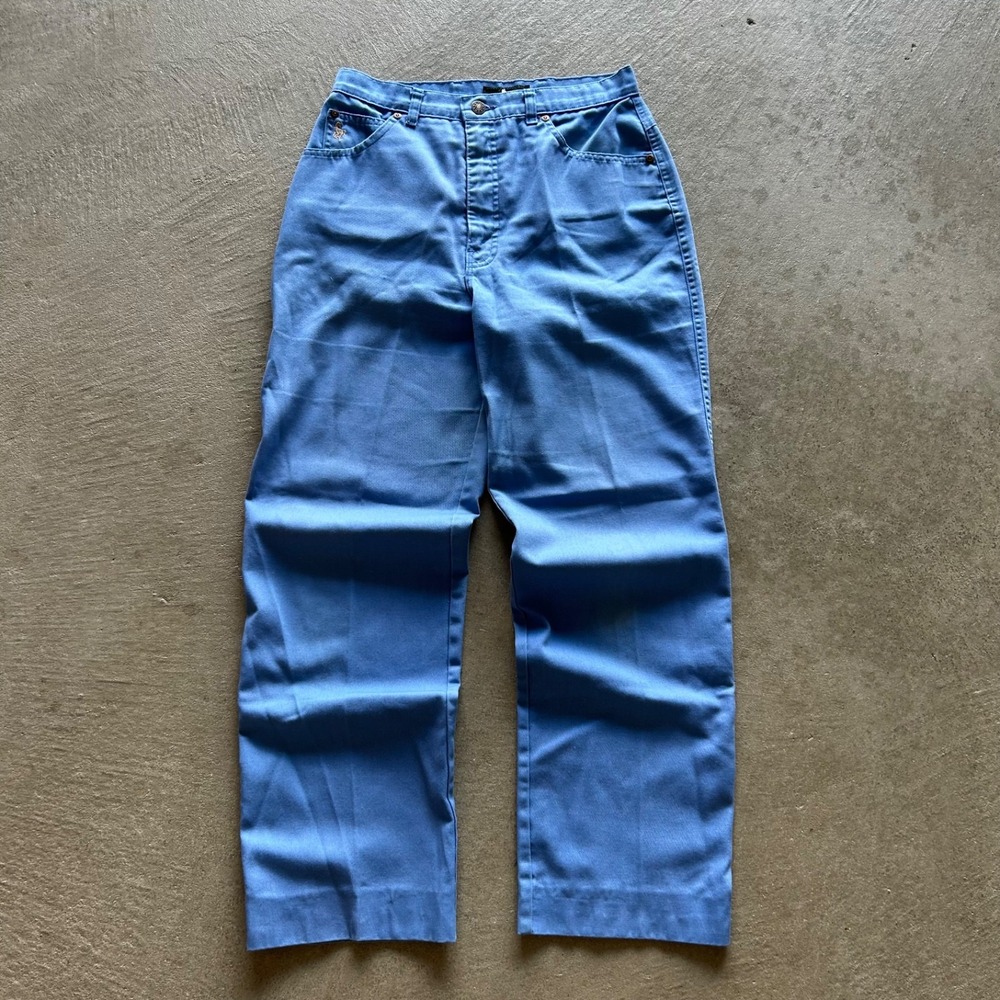 Vintage 80s Hunt Club JCPenney Pants Womens 11/12 Blue Straight Leg Western Boho